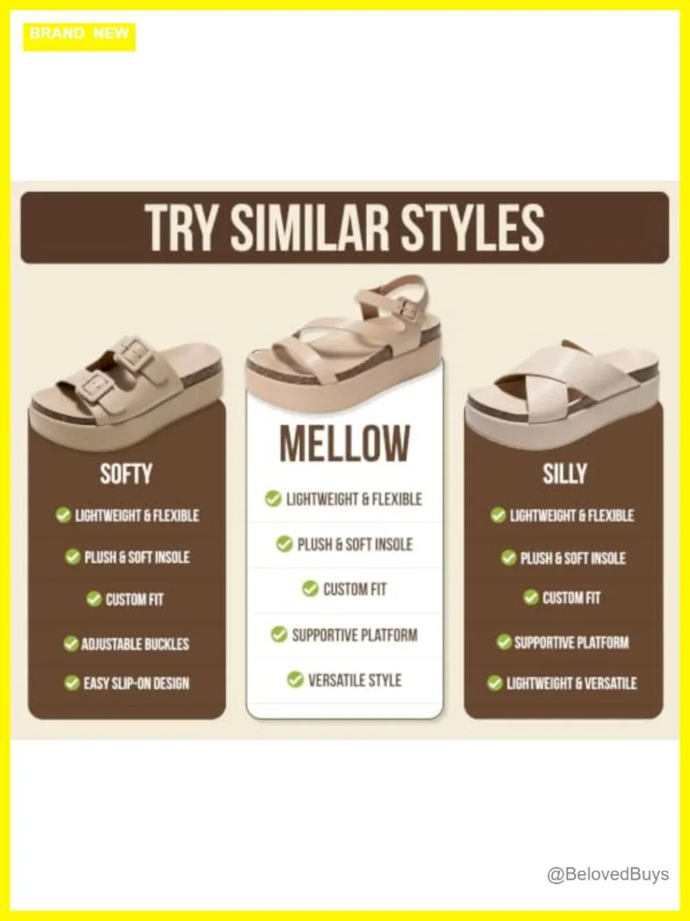 Women's Platform Sandals - Plush & Soft Insole, Adjustable Straps